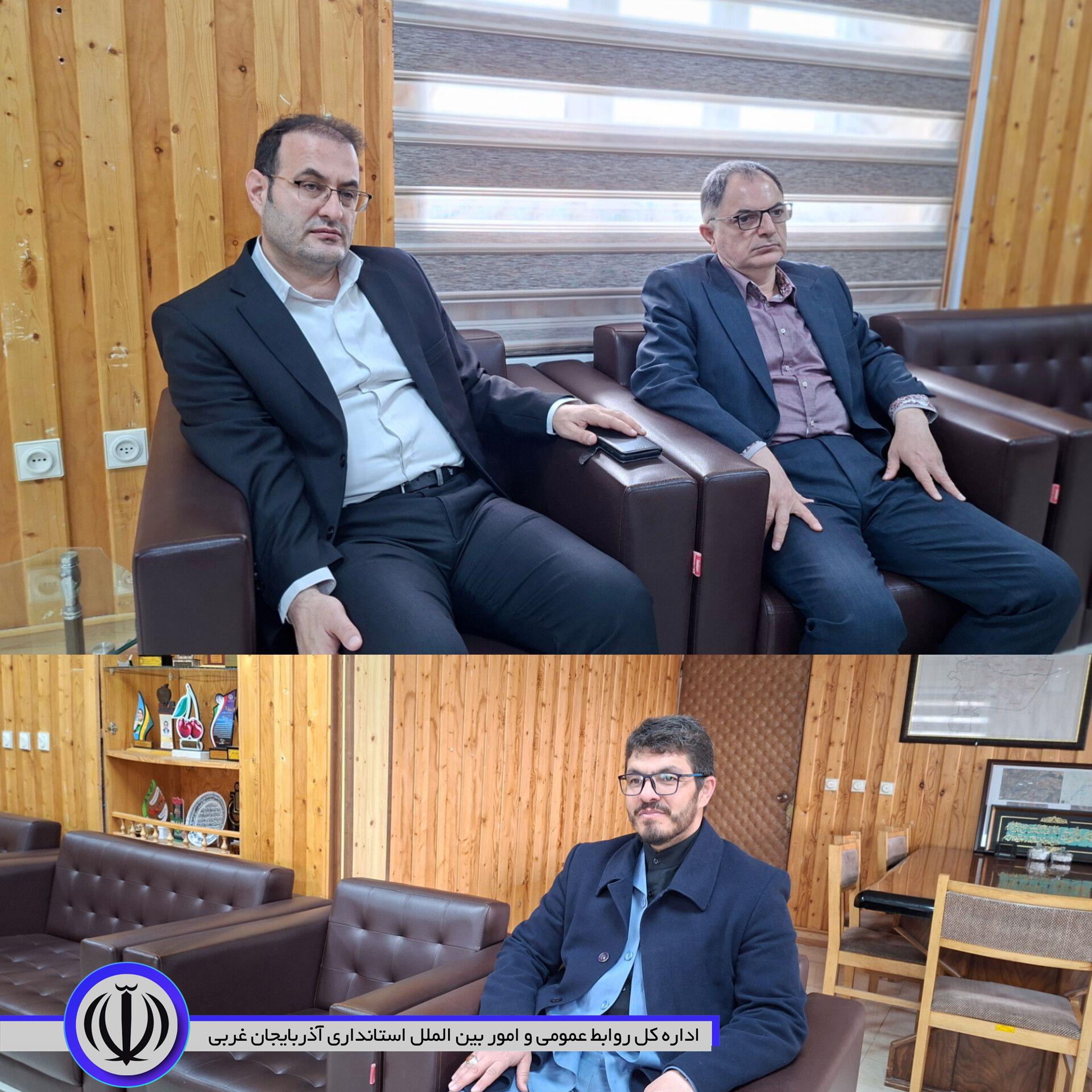 دیدار مصطفوی مدیر کل پدافند غیر عامل استانداری با عبد السلام مام عزیزی فرماندار شهرستان اشنویه