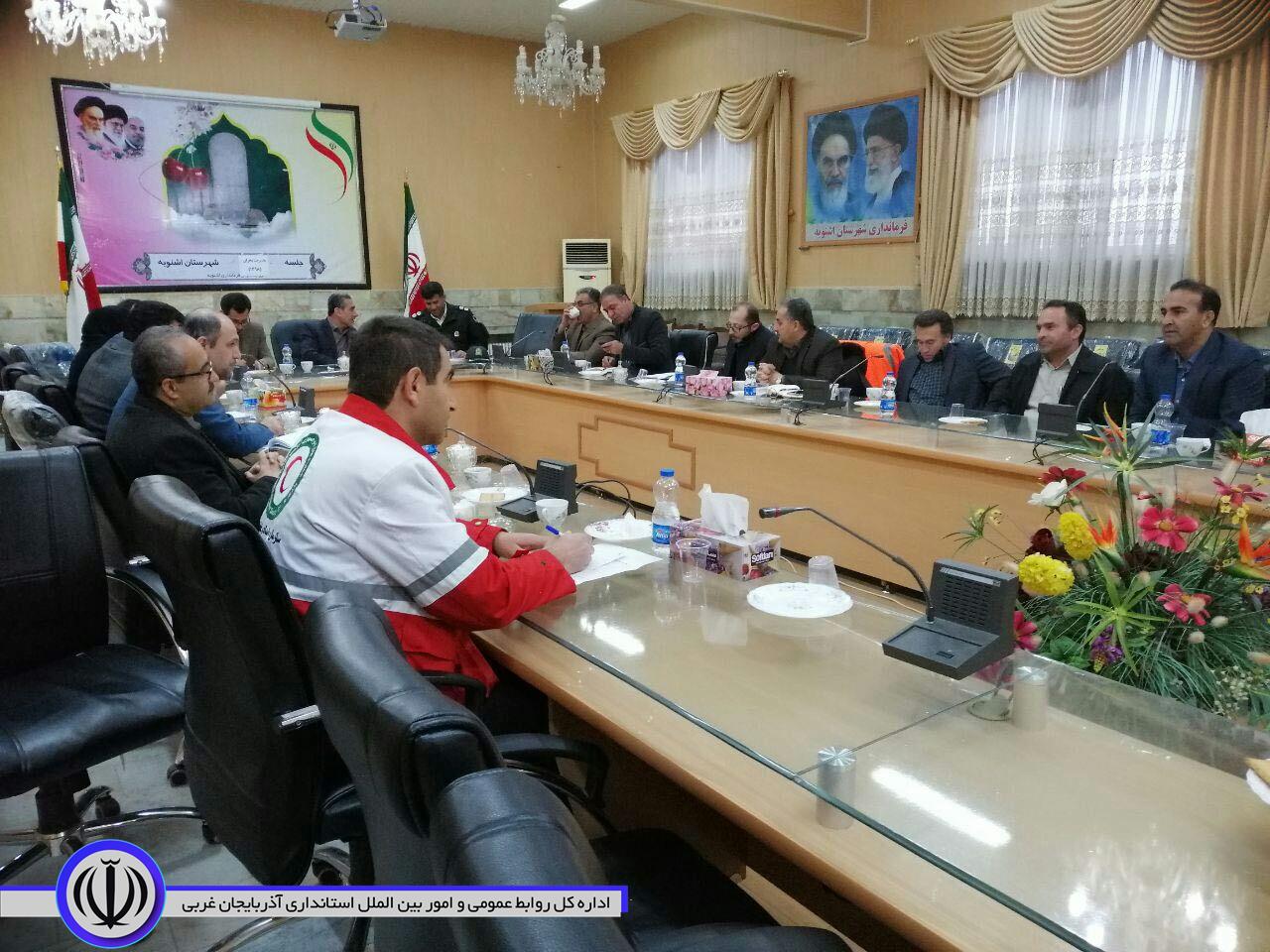 اولین جلسه ستاد مدیریت بحران شهرستان اشنویه در سال ۹۸ برگزار شد