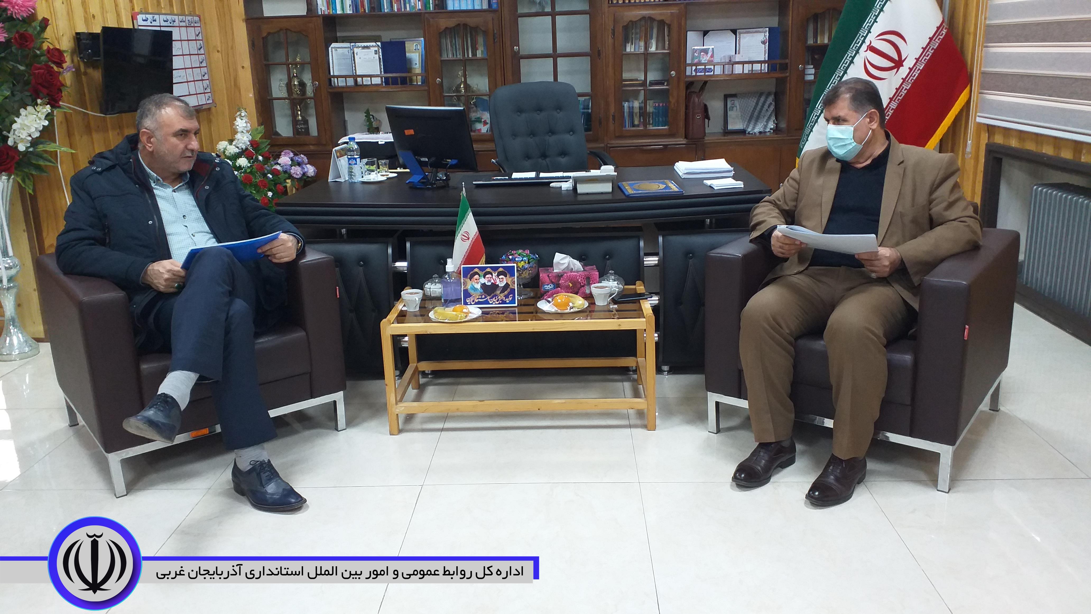 🔹دیدار مدیرعامل شرکت گاز استان آذربایجان غربی با فرماندار اشنویه