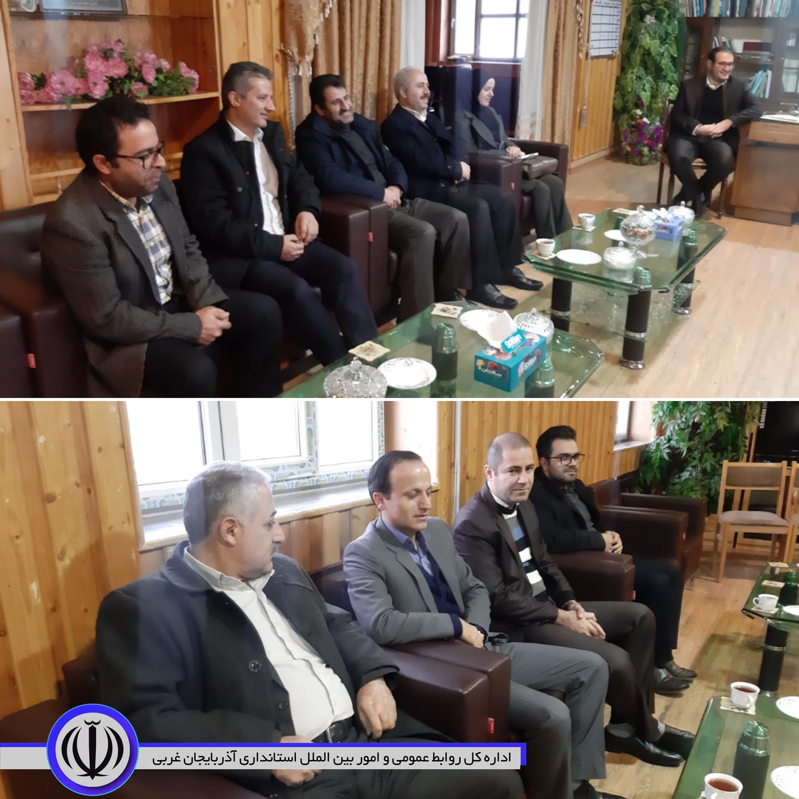 دیدار تعدادی از مسئولان و فرهنگیان با سرپرست فرمانداری برای تبریک انتصاب