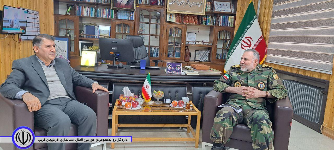 دیدار امیر سرتیپ حیدری با فرماندار شهرستان اشنویه