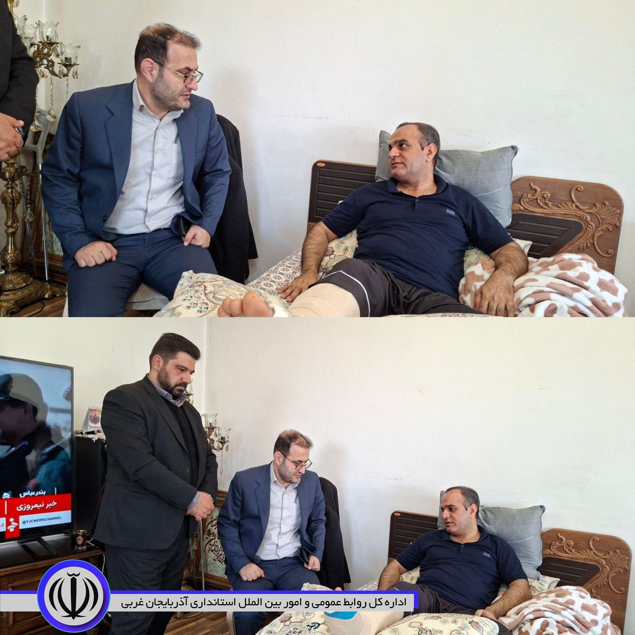 🔹عیادت فرماندار شهرستان با مصدومین حملات دشمن