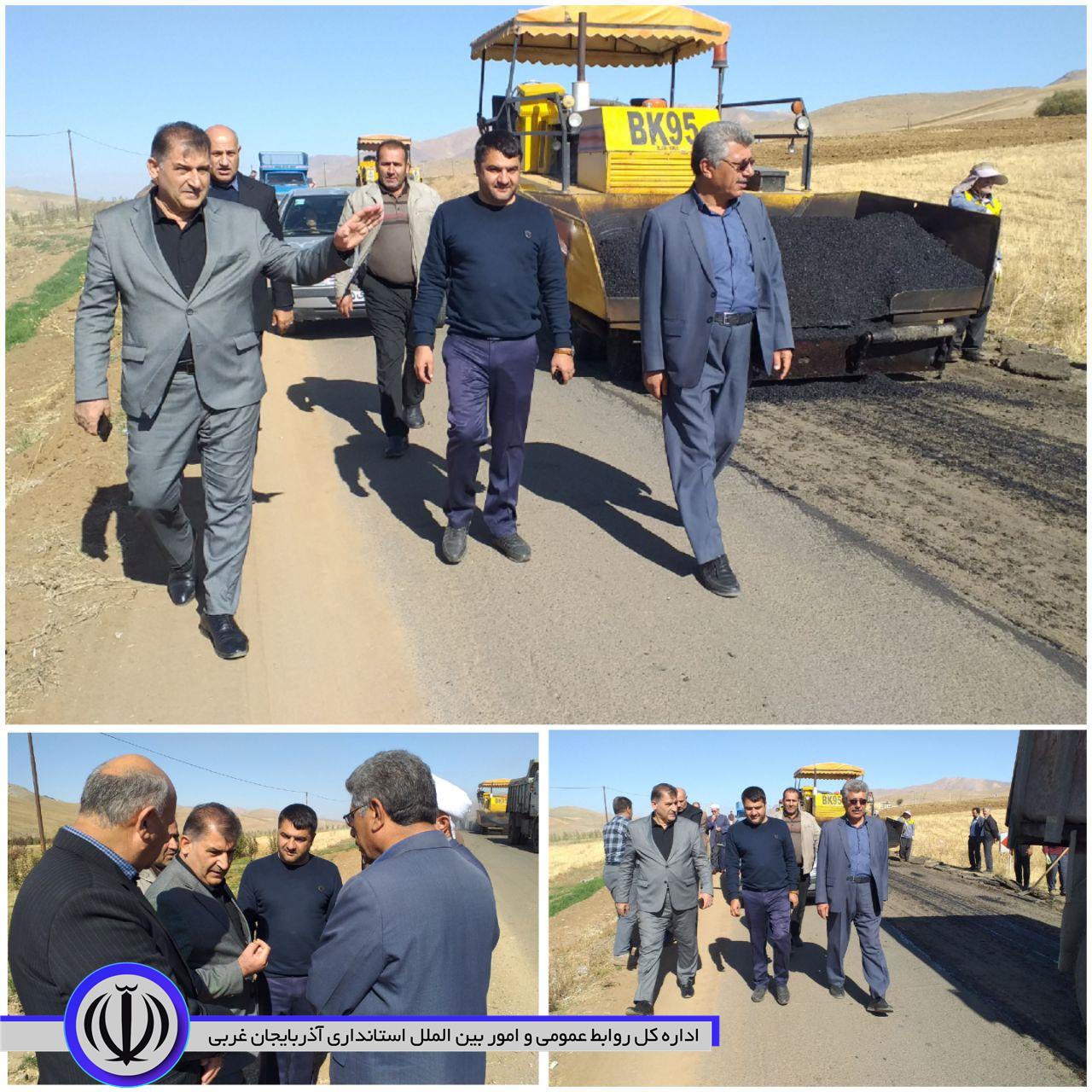 💠 بازدید فرماندار از روکش آسفالت راه روستای آغبلاغ