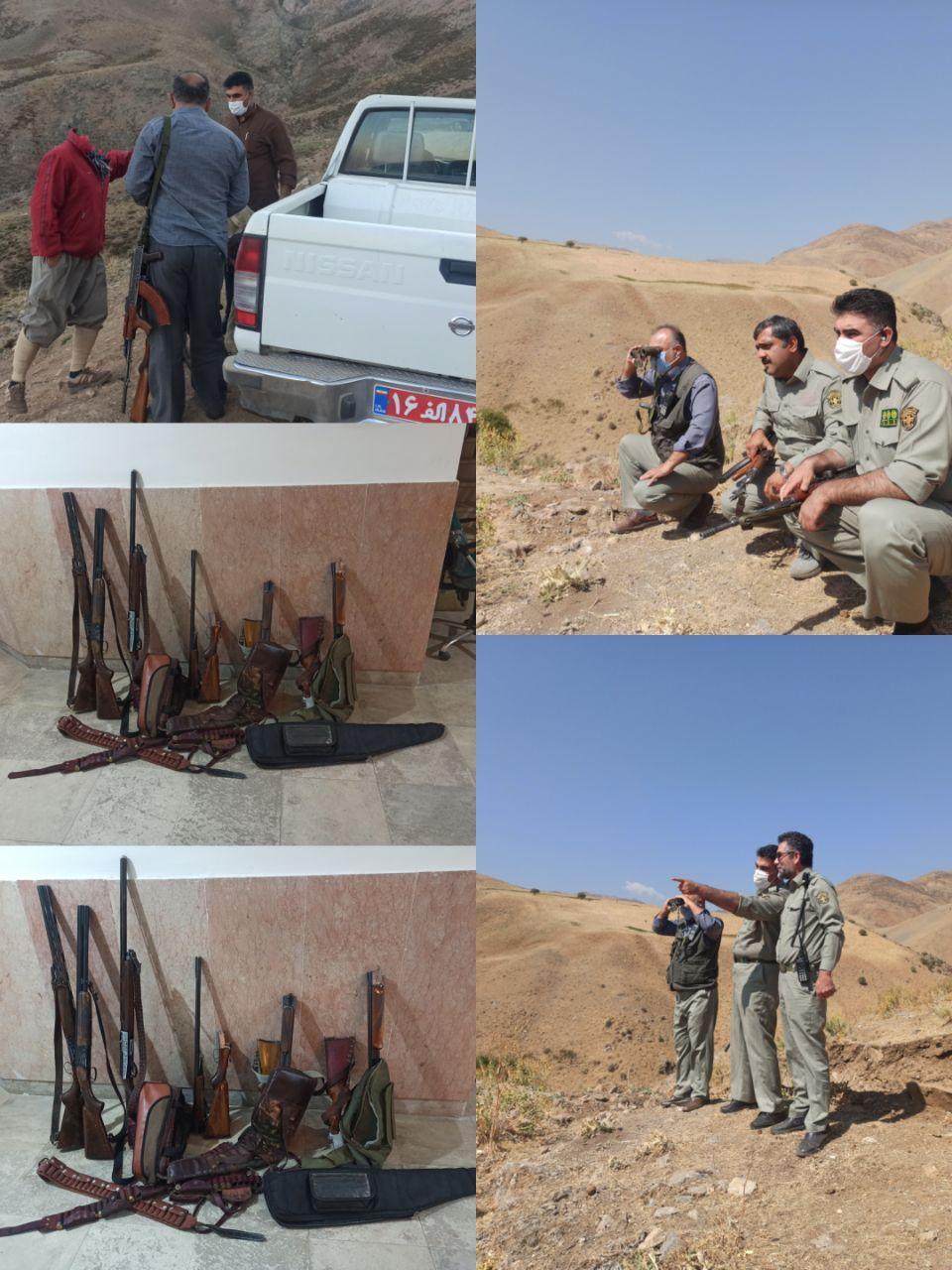 برخورد با شکارچیان غیر مجاز در ارتفاعات کوهستانی شهرستان اشنویە