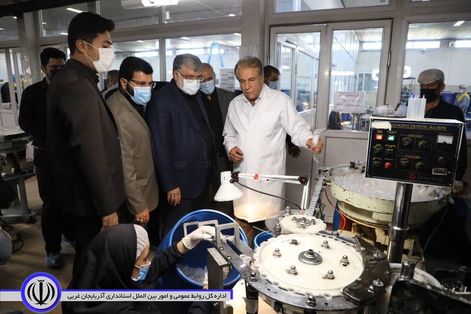 بازدید استاندار آذربایجان غربی از شرکت های اطلس سرنگ و الماس فیلم آذربایجان و گلناب ارومیه