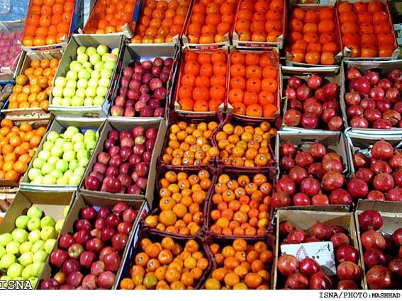 1100 تن میوه برای شب عید ذخیره شده است