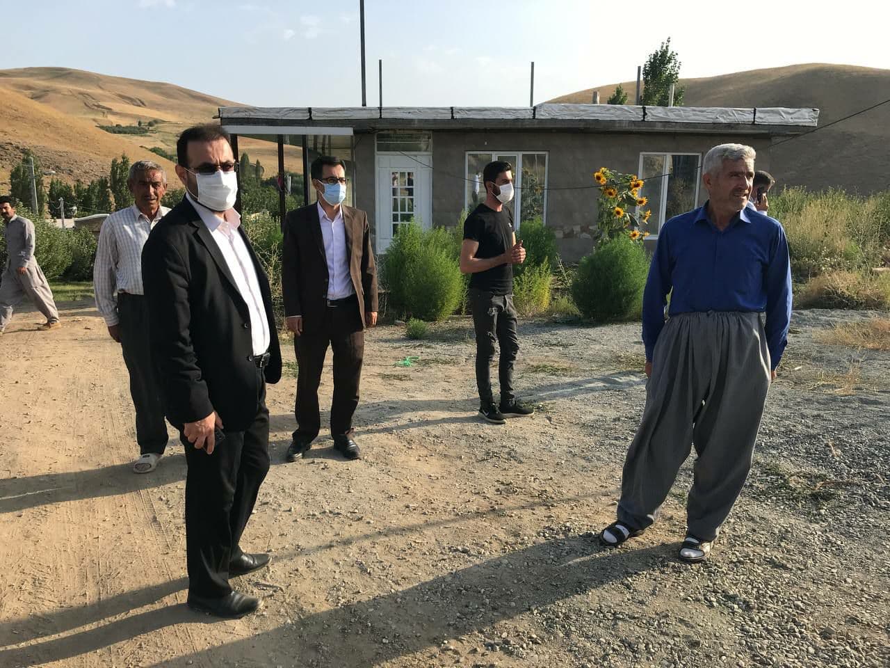 بازدید فرماندار اشنویه از روستای گنج آباد بخش مرکزی