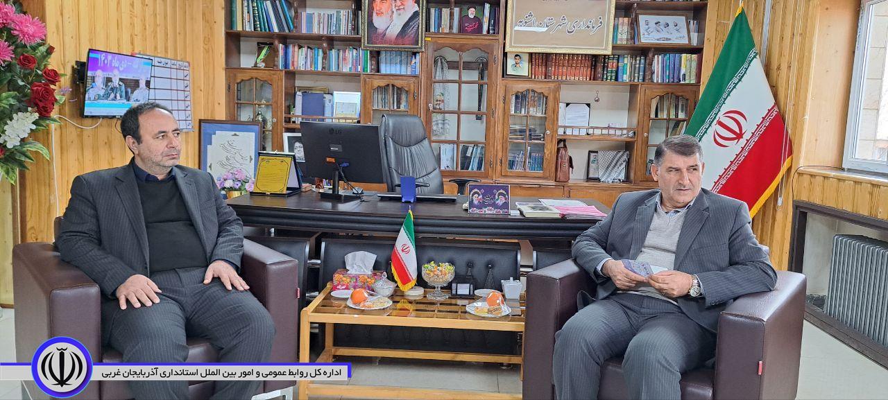 مدیر کل بنیاد شهید و امور ایثارگران استان آذربایجان‌غربی با فرماندار اشنویه دیدار کرد