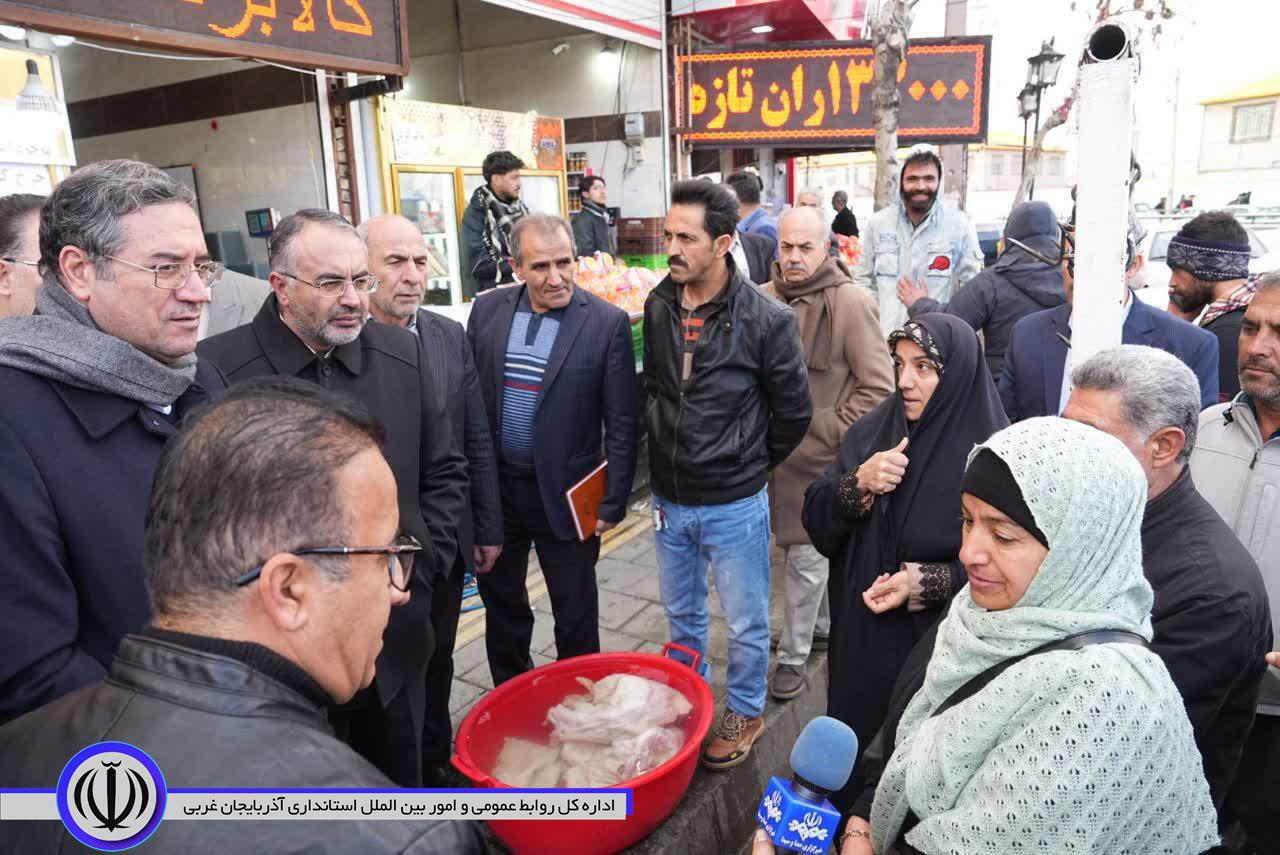 بازدید میدانی استاندار آذربایجانغربی از بازار ارومیه