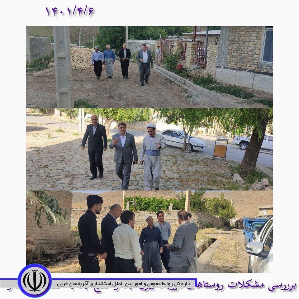 بررسی مشکلات روستاهای بیژن آباد،  دوربه و گنج آباد با حضور فرماندار شهرستان
