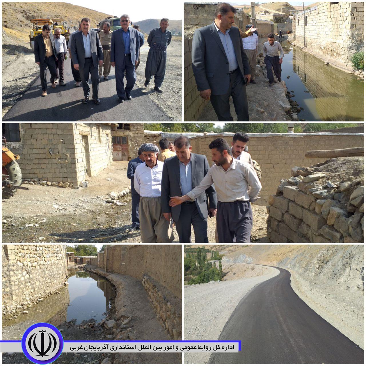 بازدید فرماندار از عملیات آسفالت راه روستای کانی رش