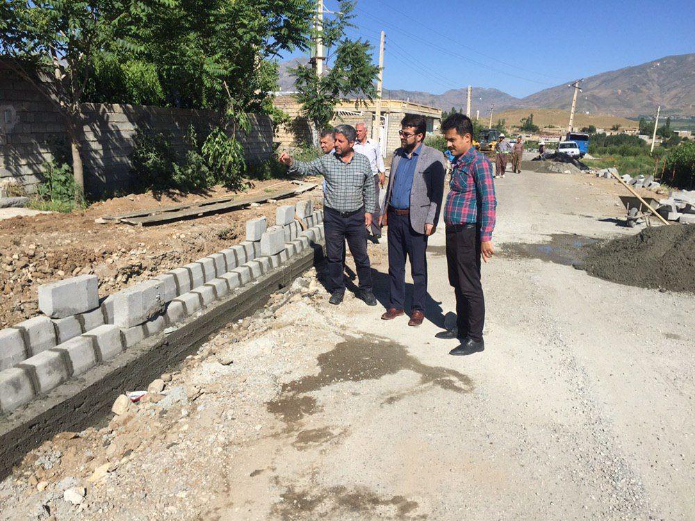 بازدید بخشدار محترم بخش نالوس از روند اجرای طرح های عمرانی روستاهای بخش نالوس