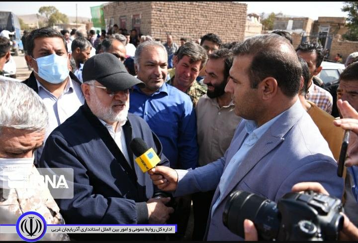 استاندار آذربایجان‌غربی: اظهار رضایت مردم زلزله‌زده از خدمات ارائه شده/ خسارت‌ها به سرعت ارزیابی می‌شود