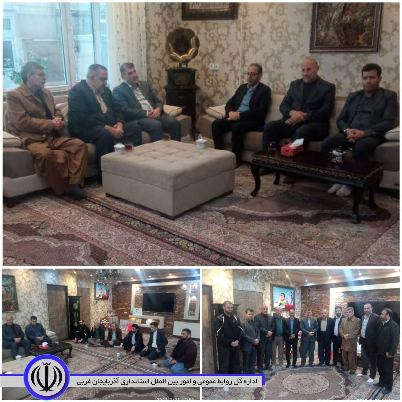 دیدار فرماندار اشنویه با خانواده زنده یاد جهان پهلوان سیامند رحمان