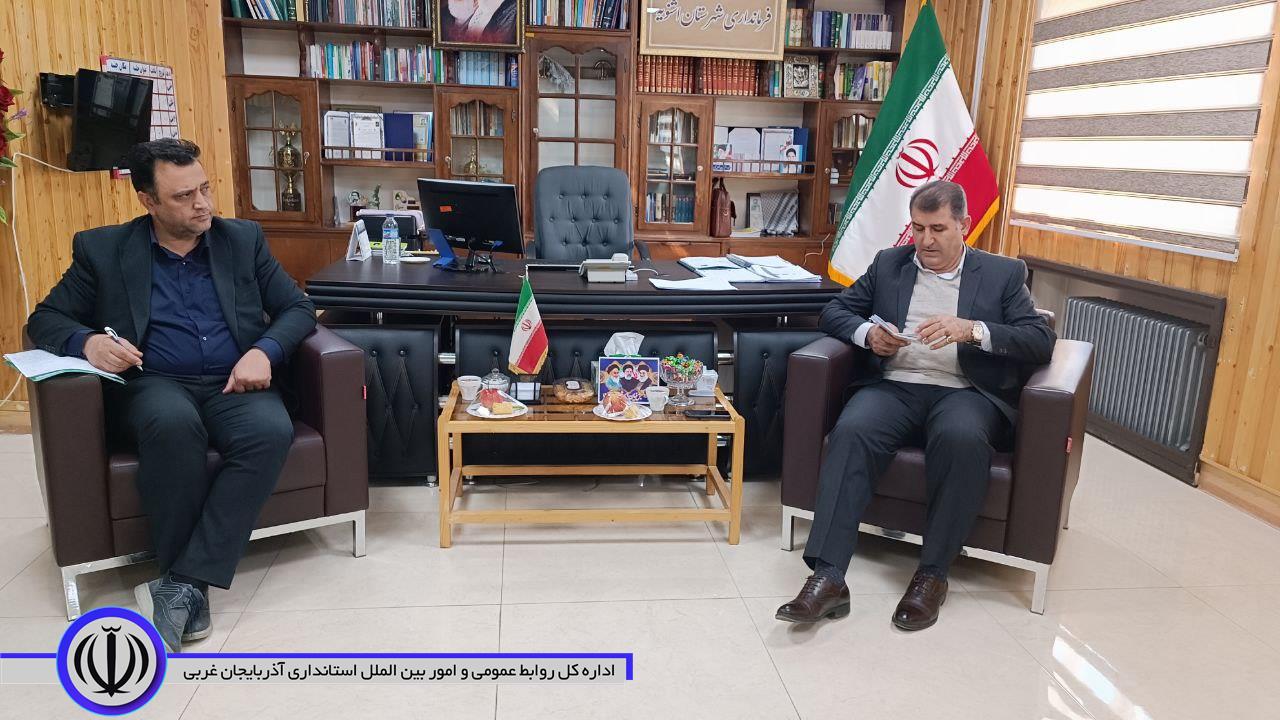دیدار مدیرکل تعاون، کار و رفاه اجتماعی استان با فرماندار اشنویه