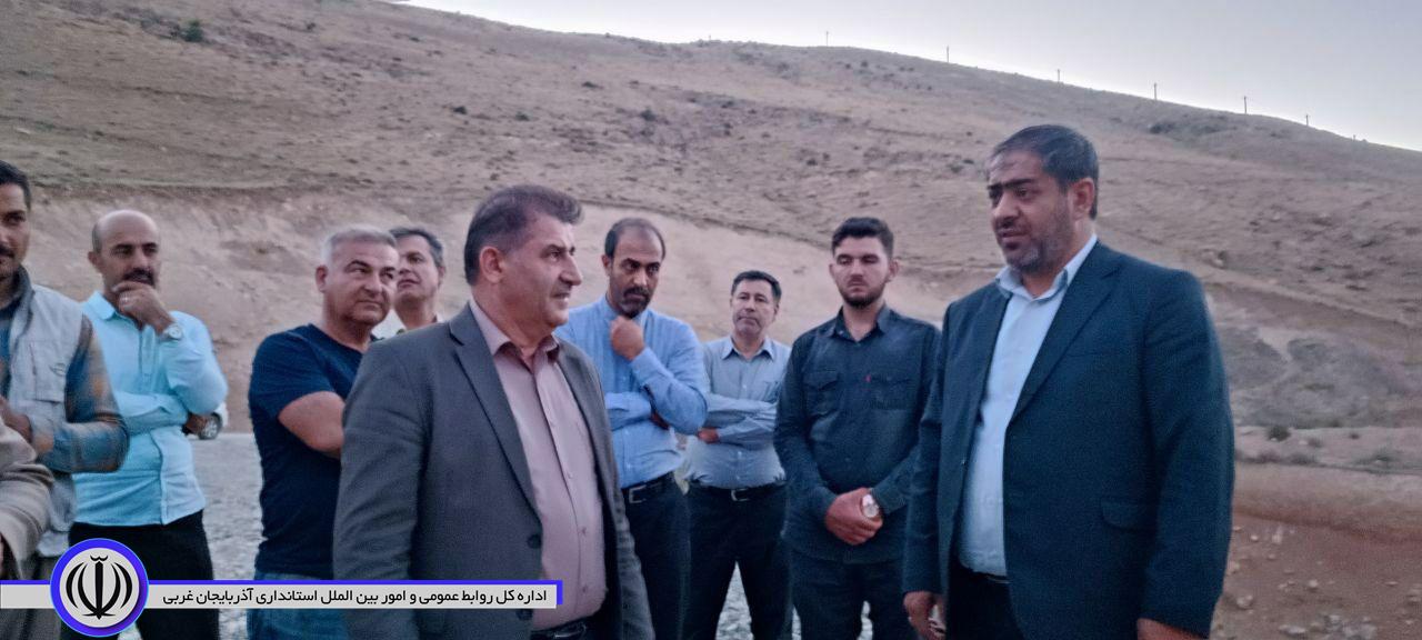 بازدید فرماندار اشنویه از جاده جایگزین روستاهای باب خالدآباد، قلاتیان و کانی رش