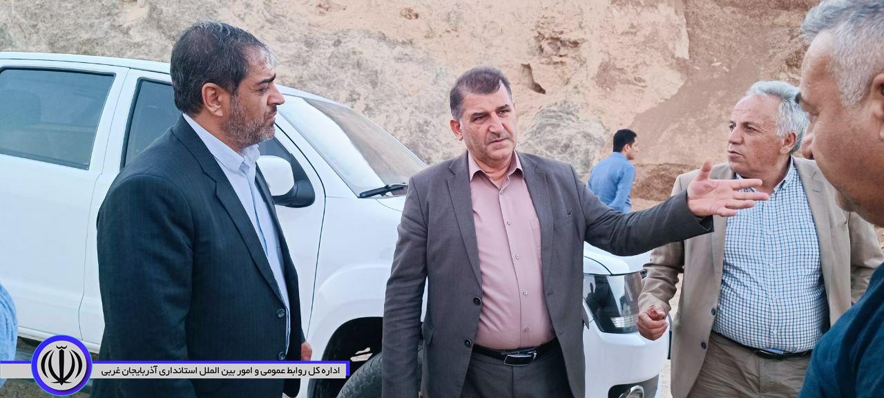 بازدید فرماندار اشنویه از جاده جایگزین روستاهای باب خالدآباد، قلاتیان و کانی رش