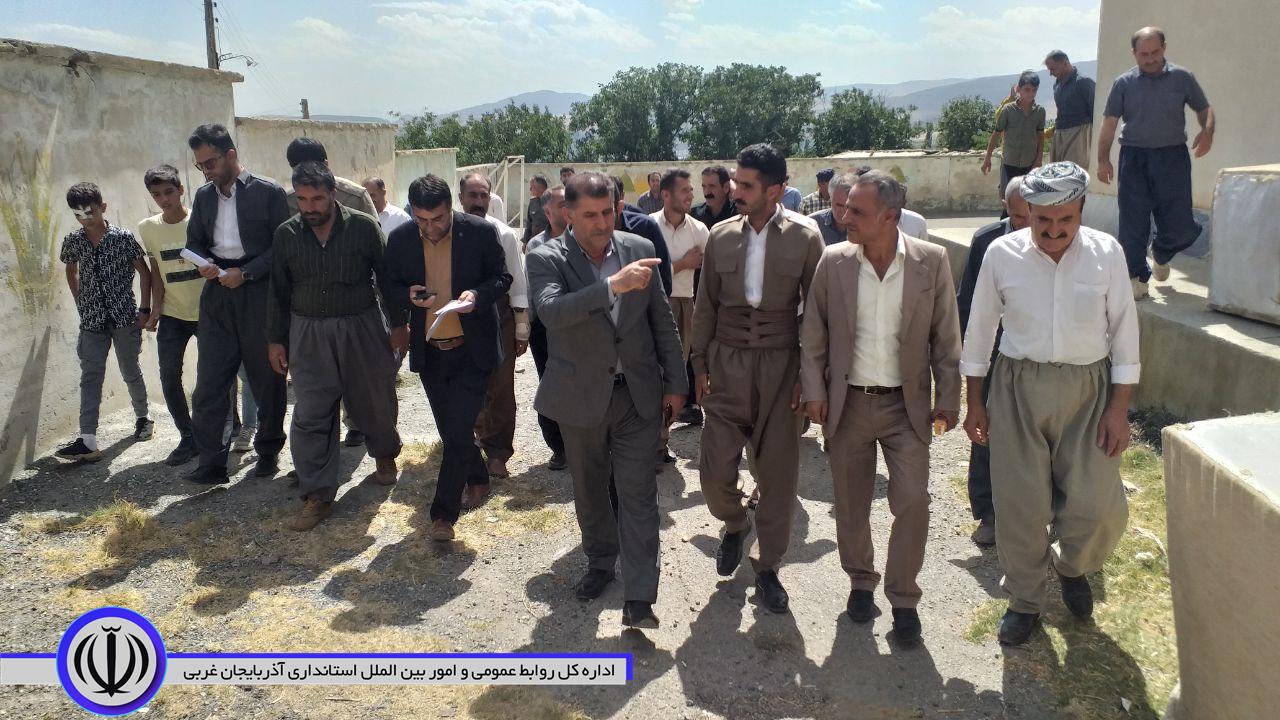 بازدید فرماندار از روستای بیمضرته